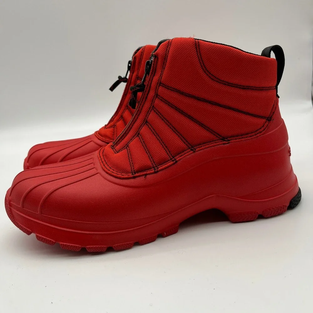 Sperry Top-Sider Mens Red Maritime Repel‎ Front Zip Duck Boots STS23512 Size 9